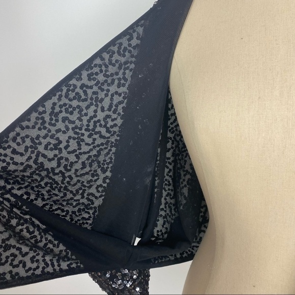 Halogen Black Sequined Light Jacket Petite M - Picture 3 of 5